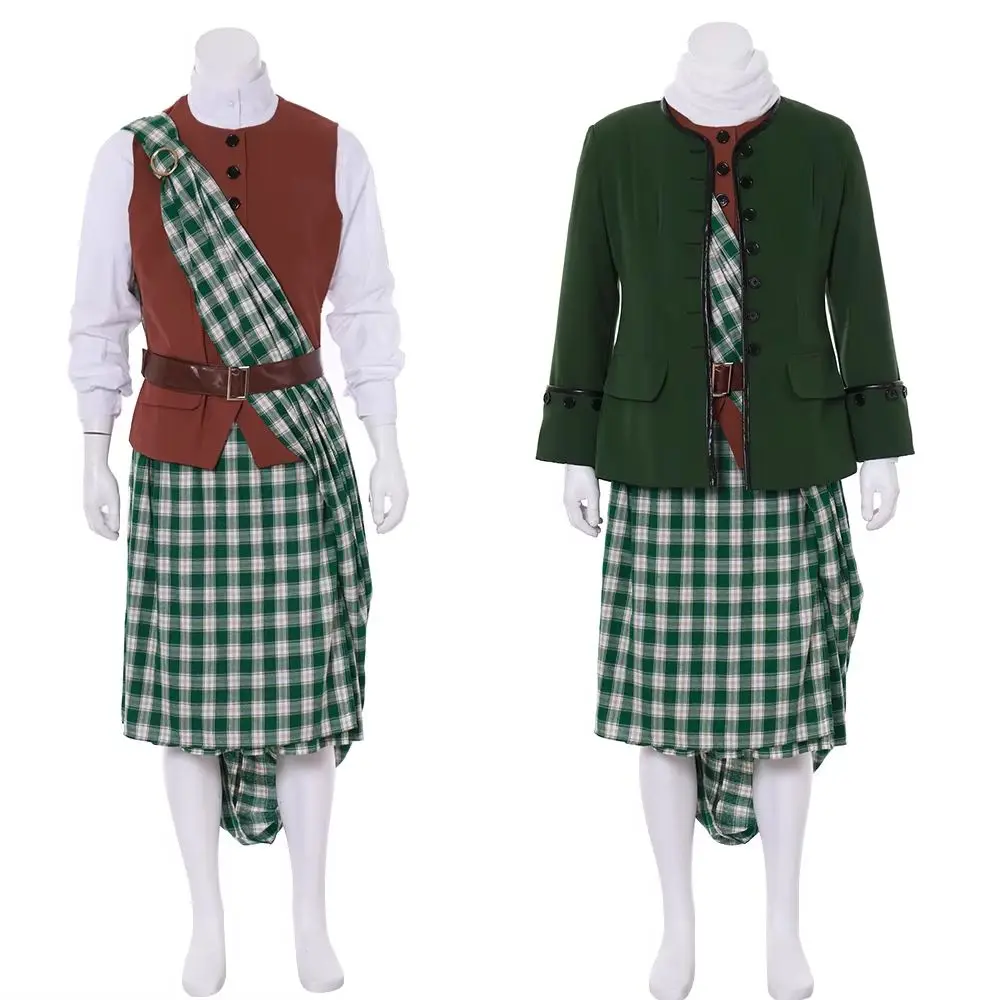 

Custom Made Outlander Jamie's Fraser Cosplay Costume Mens Scotland Medieval Civil War Uniform Halloween Outfit