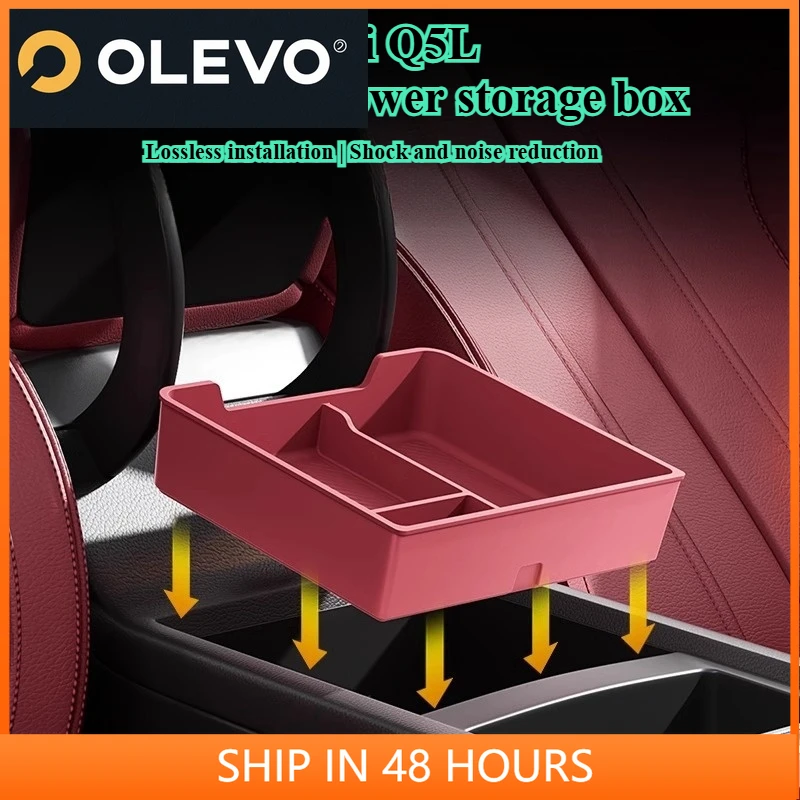 

Storage box for Audi Q5 armrest box under storage box 2018-2024 Q5/Q5 sportback silicone storage car tuning car accessories