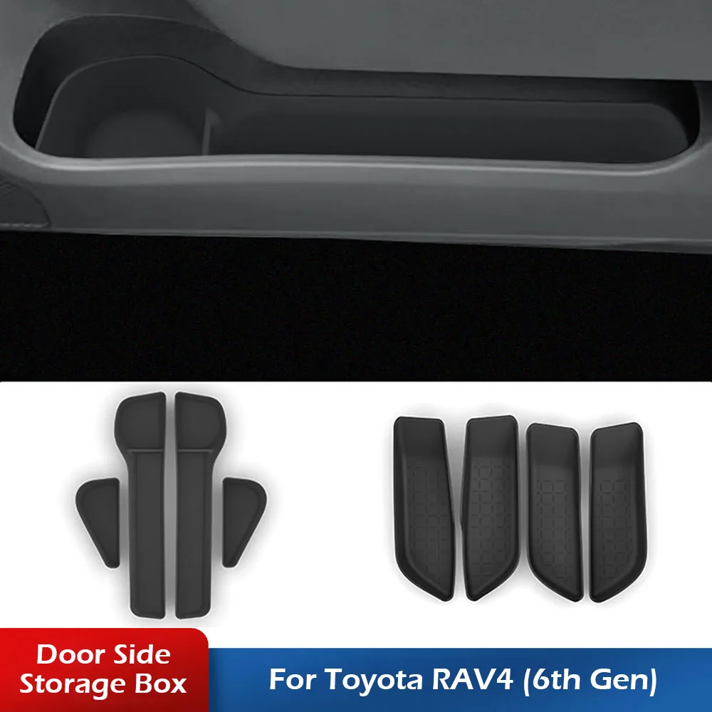 For Toyota RAV4 2026 (6th Gen) Door Side Organizer Door Handle Box Accessories Front & Rear Door Pocket Storage Insert Tray