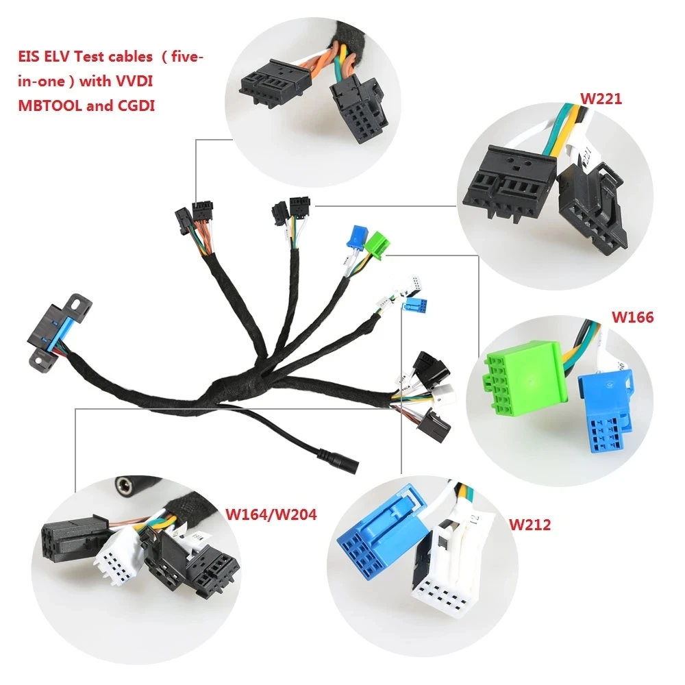 EIS ELV испытательные кабели для Me-rcedes для B-enz работает с инструментами VVDI BGA и CGDI-Prog MB 5 в 1 W204 W212 W221 W164 W166