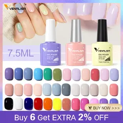 VENALISA Nail Gel Polish TPO Free Gorgeous Color 7.5ml Base Soak Off UV LED Gel Lacquer Nail Varnish Semi Permanent Gellack