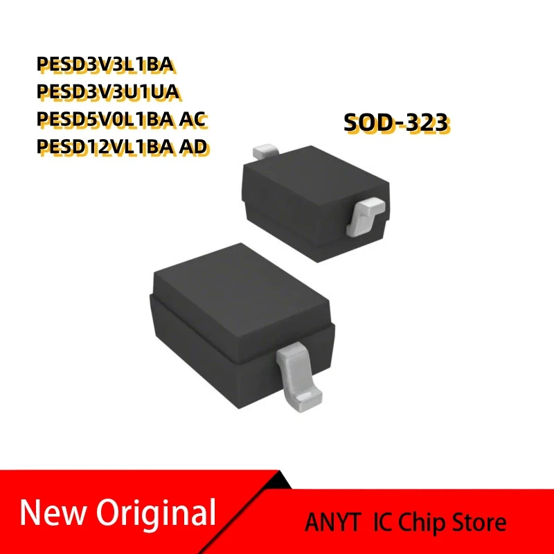 NEW  50PCS/lot   PESD3V3U1UA    PESD5V0L1BA 5.0V  PESD3V3L1BA AB  PESD5V0L1BA AC  PESD12VL1BA AD SOD-323