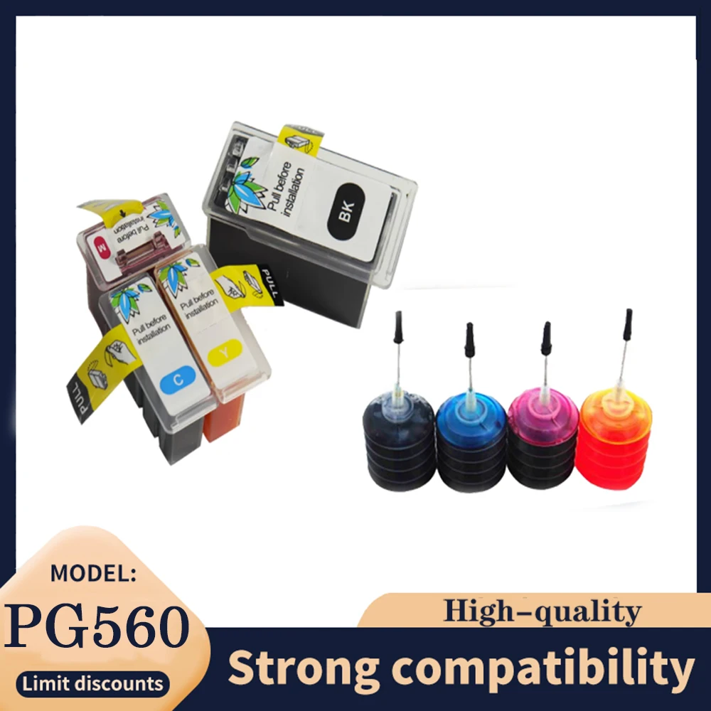 560XL 561XL For Canon PG-560 CL-561 XL  Smart Ink Cartridges Refill Kit  For Pixma TS5350 TS7450 TS5351 TS5352 TS5353 TS7451