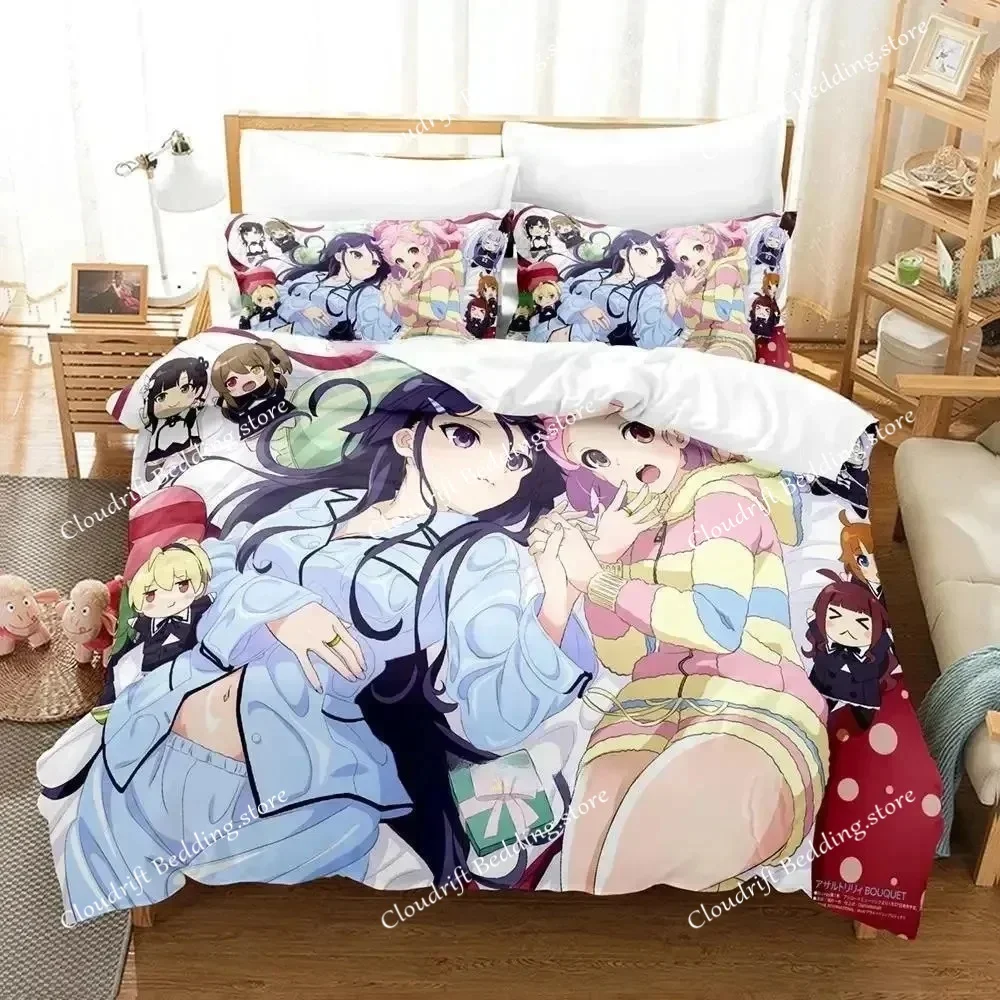 

Anime Assault Lily Bouquet Bedding Set Single Twin Full Queen King Size Bed Set Adult Kid Bedroom Duvet Cover Sets