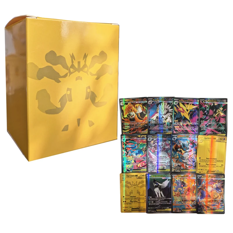 Cartes holographiques Pokemon Version française VMAX VSTAR MEGA Carte Collection, jouets de noël pour enfants, cadeau, nouveauté 2026, 180 pièces