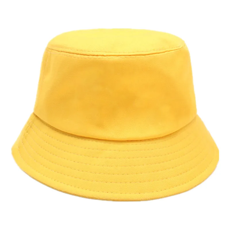 Unisex Khaki White Black Yellow Pink Personality Bucket Hats Fishermen Caps Outdoor Casual Cap Sunscreen Hat