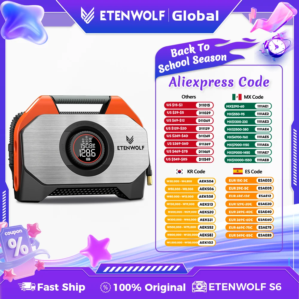 yZ[zETENWOLF VORTEX S6 |[^uGARvbT[ 100% f[eBTCN & fAV_[ 19200 mAh Ԃ̃^CCt[^[]ԃ|vGA|v