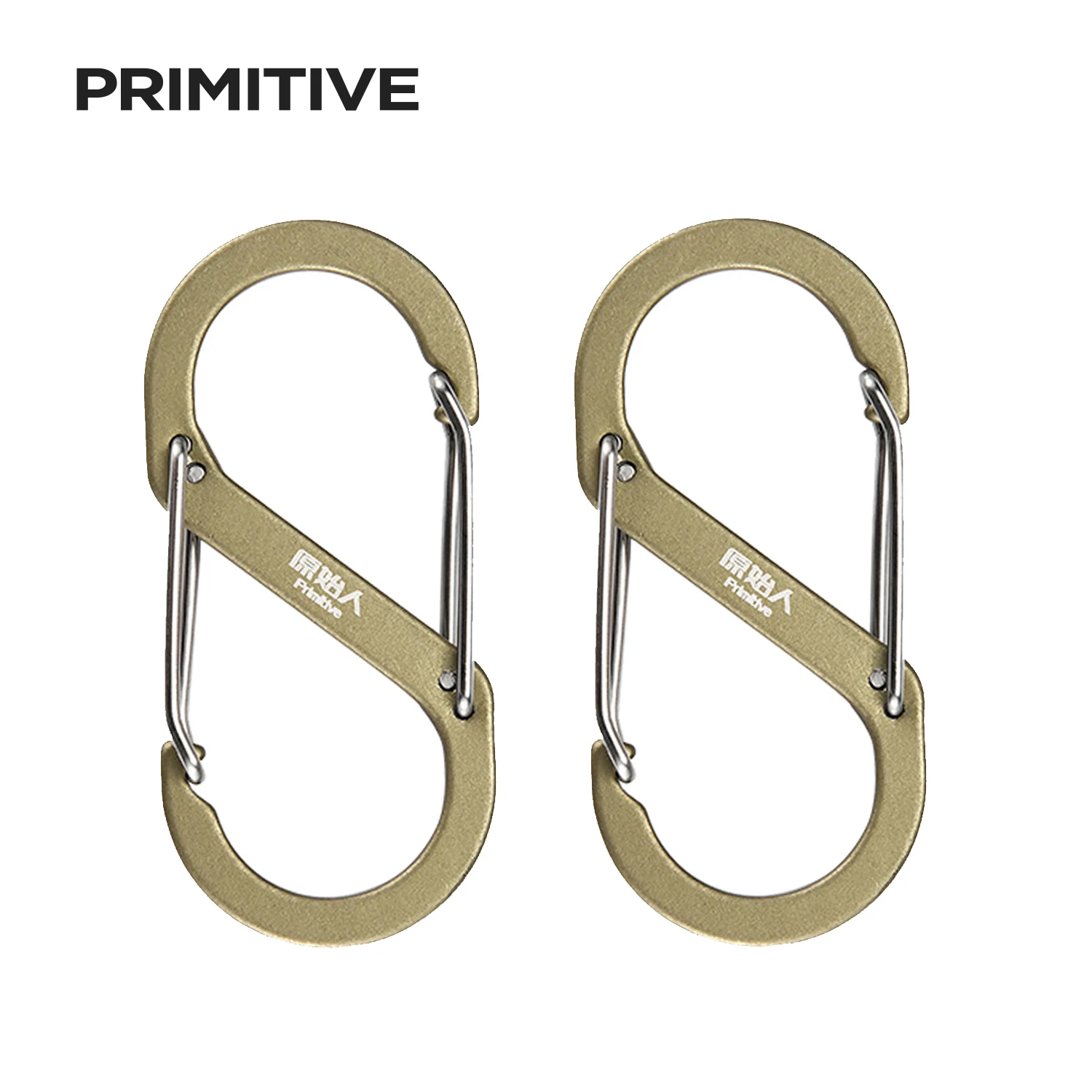 PRIMITIVE Carabiner Clip Lightweight Aluminum Alloy D&S-shaped Dual Locking Hook Heavy Duty Spring Hook Small Keychain Carabiner