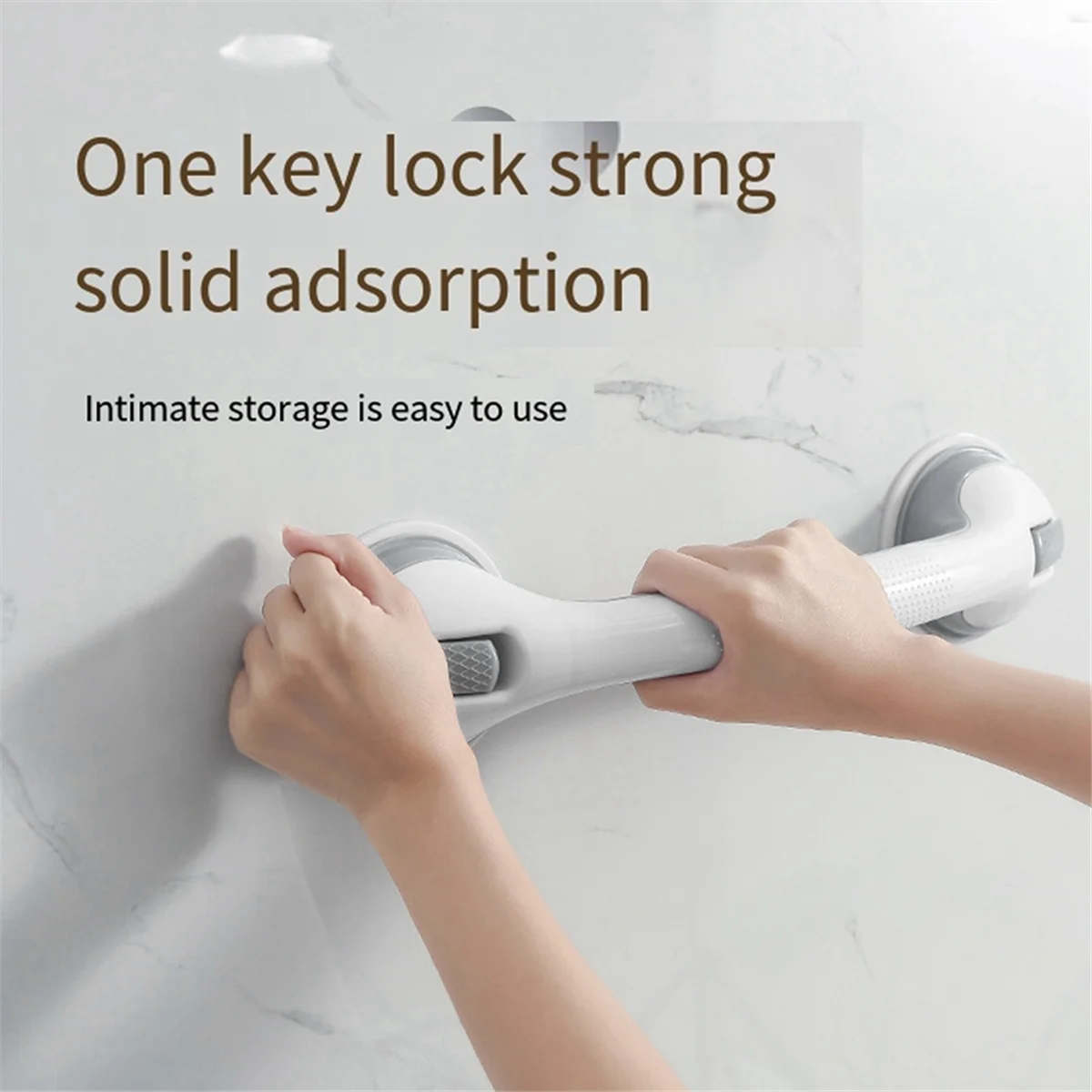 Y31A 2 Punch-Free Large Suction Cup Handrails Bathroom Toilet Glass Door Handles Elderly Safety Non-Slip Handrails