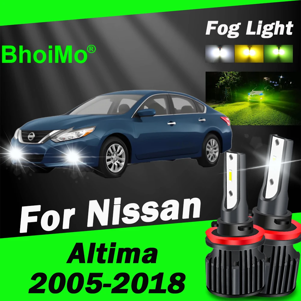 

BhoiMo Front Fog Light Lamp For Nissan Altima 2005 - 2018 Led Bulb 2006 2007 2008 2009 2010 2011 2012 2013 2014 2015 2016 2017