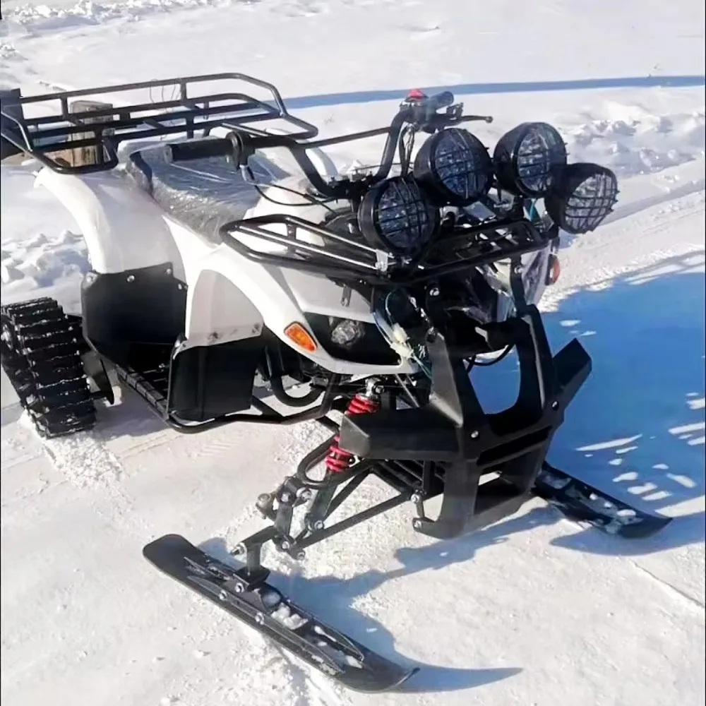 Made in China:  Skiing Cross-country All Terrain 110cc 125cc Rubber Tracked ATV Adult Snowmobile