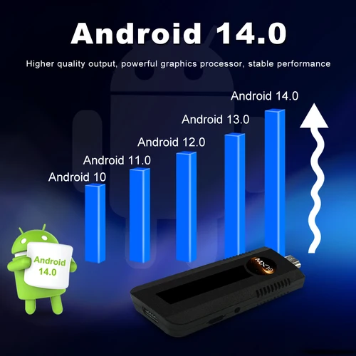 Imagen 2 del producto Venta al por mayor de fábrica Mortal MX10F8 PRO 8K Wifi6 BT5.0 RK3528 Quad Core Android 14 Smart TV Stick de China compatible con control de voz