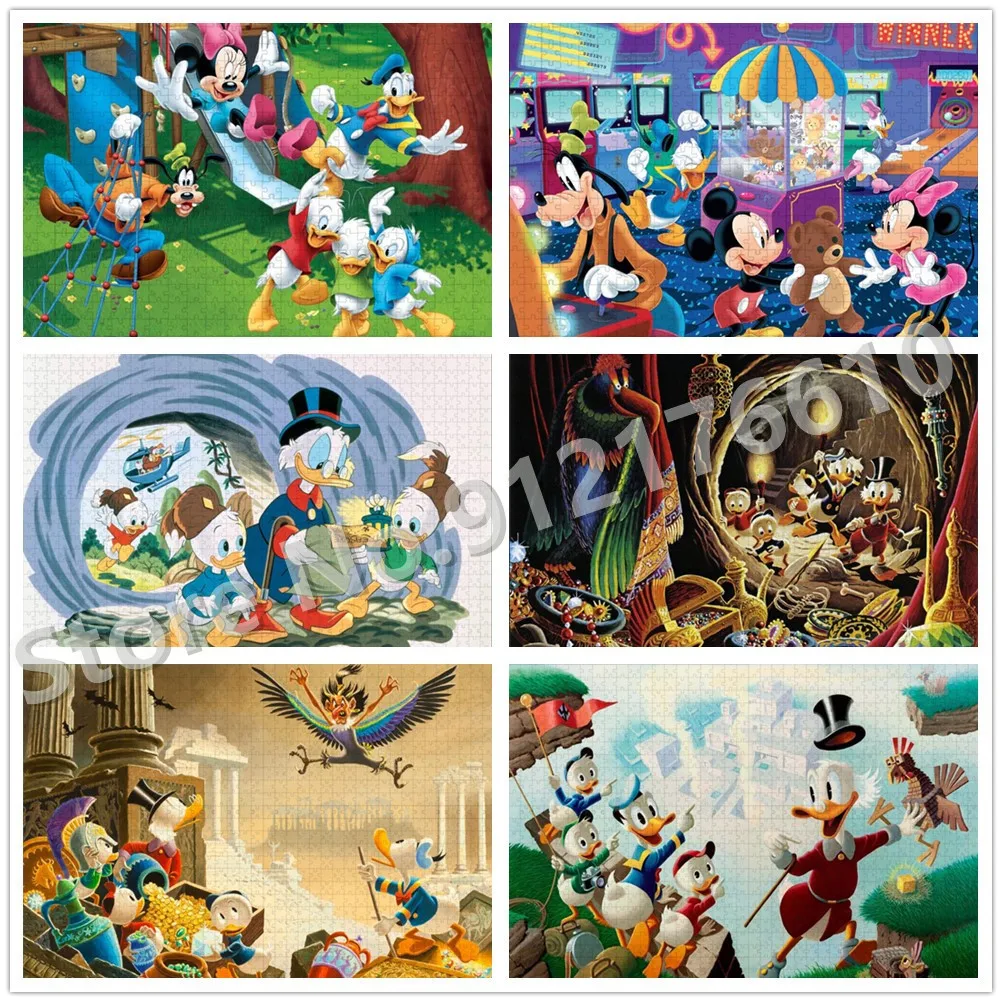 

Disney Characters Puzzle Jigsaw Mickey and Donald Duck Cartoon Comic Diy Wooden Puzzle for Adult Decompress Educational Toys