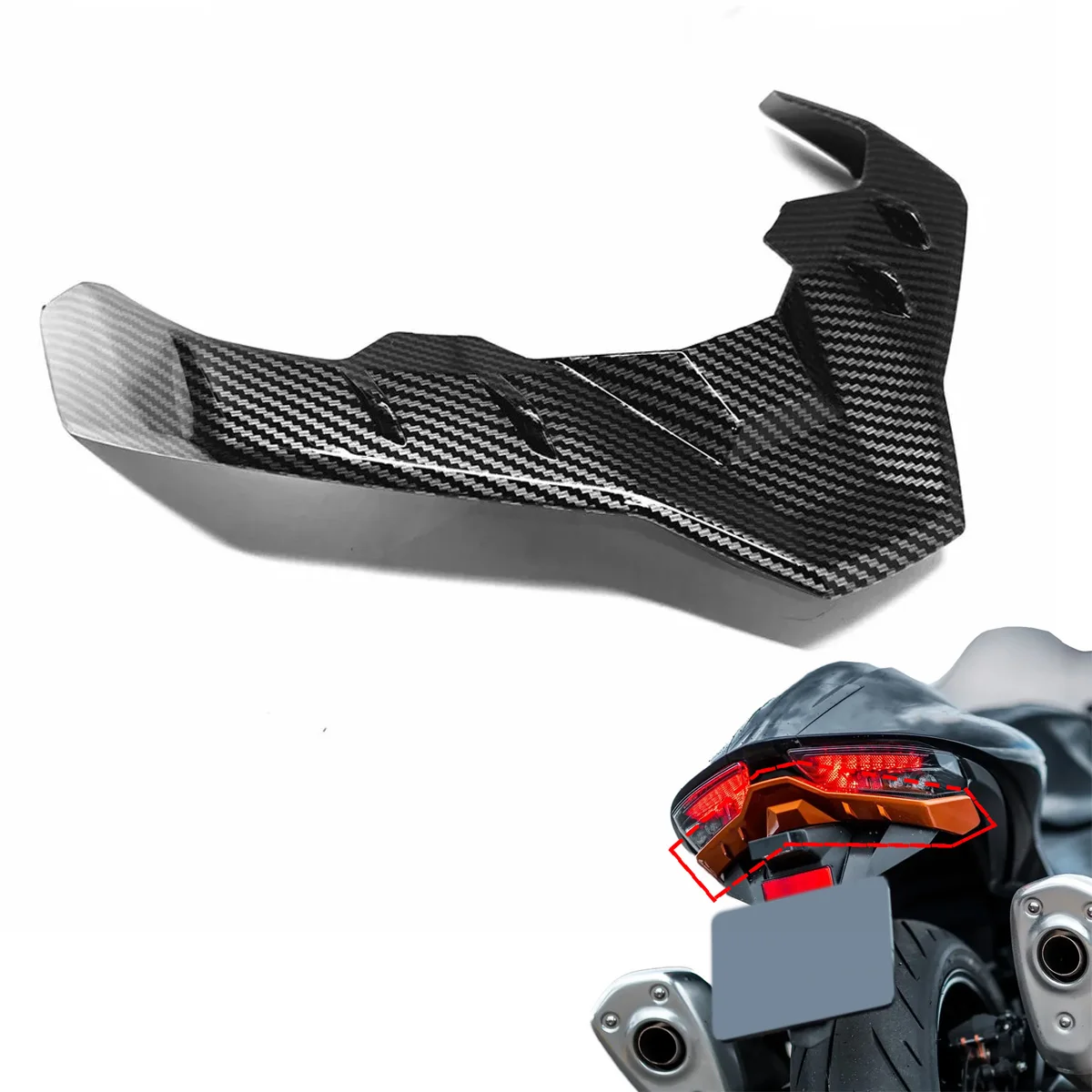 

Carbon Fiber Pattern Rear Center Bottom Tail Fairing Panel Cowl Cover for suzuki hayabusa gsx 1300r gsx1300r 2022-2024