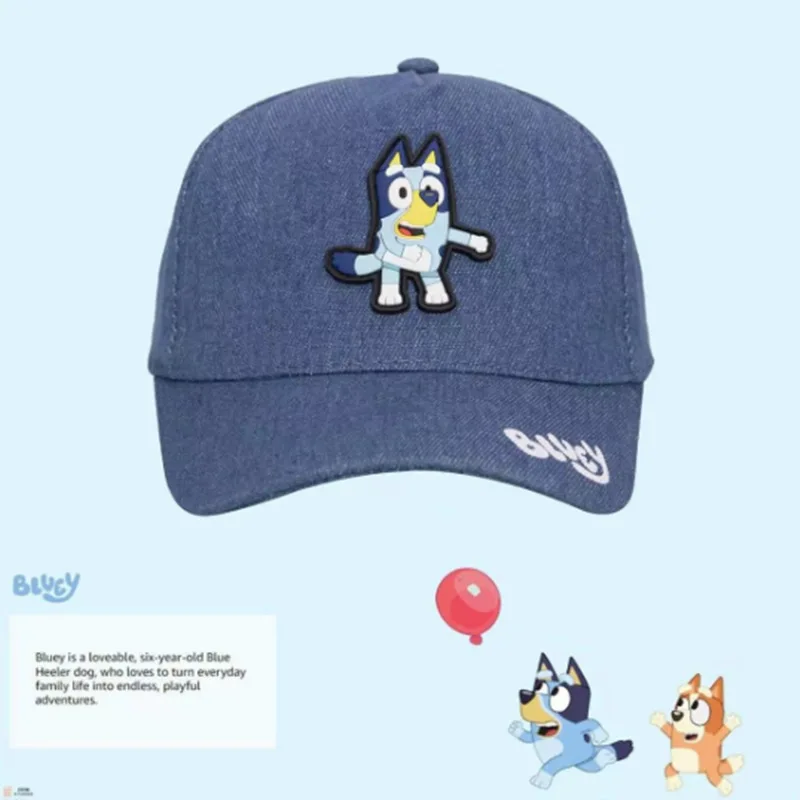 A New Bluey Bingo Children\'s Sunscreen Hat Sunshade Duck Tongue Hat Children\'s Boys and Girls Anime Character Birthday Gift