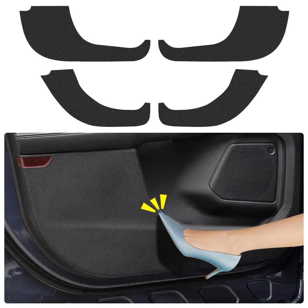 

Car Door Anti Kick Pad For Ford Escape 2020-2026 Carbon Fiber Leather Sill Protector Interior Decoration
