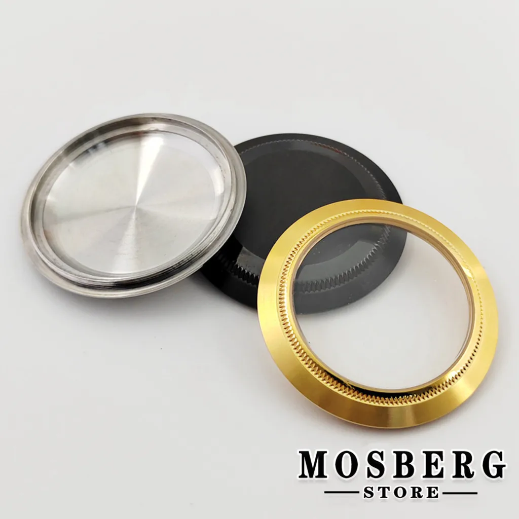 36mm 39mm Watch Case Bottom Cover Solid Stainless Steel Glass Bottom Cover Rose Gold - view 4