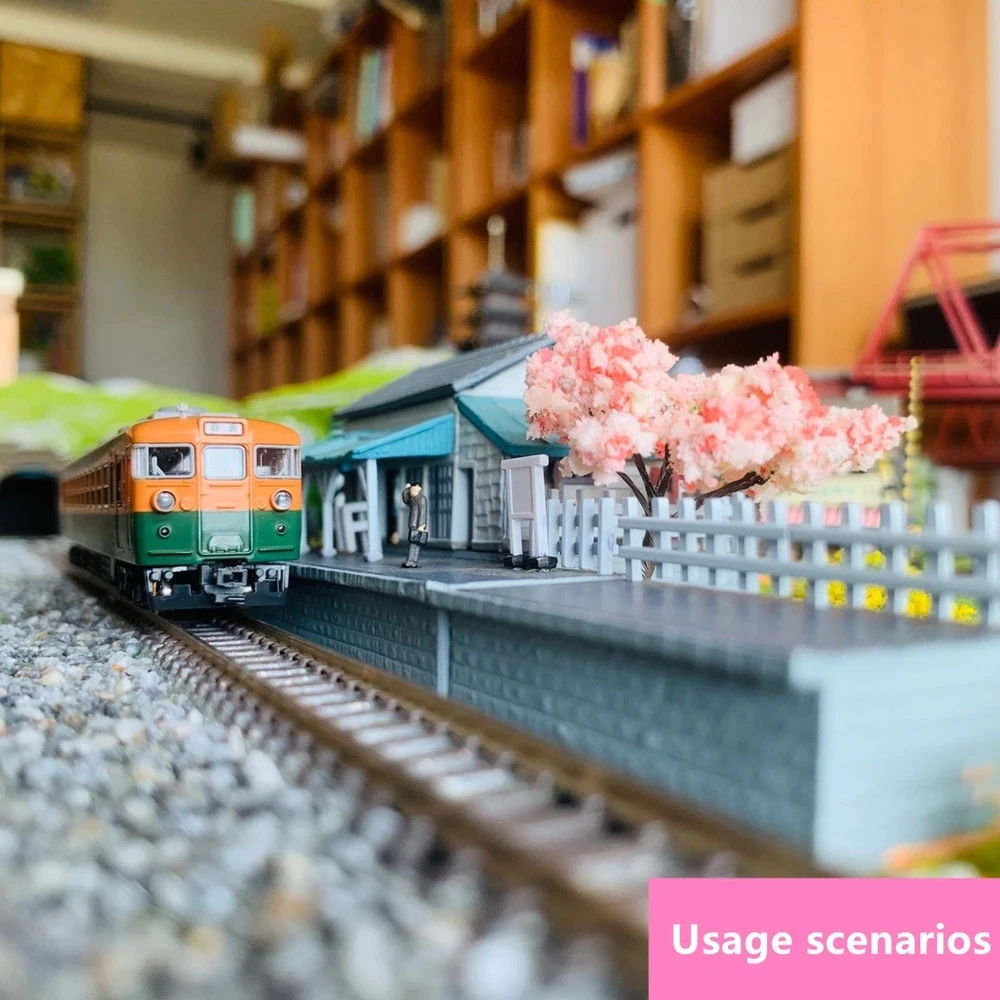 HO1:87 model train track rail 50 cm cemento 1 pz/2 pz/5 pz modello treno flessibile Rail con Sleeper HO Scale 50 cm HP17HO
