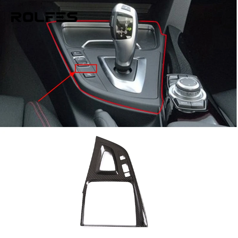 

ROLFES LHD Auto Central Control Gear Panel Cover Gear Shift Frame Trim Sticker For BMW 3 Series F30 F31 2013-2015 Car Assecories