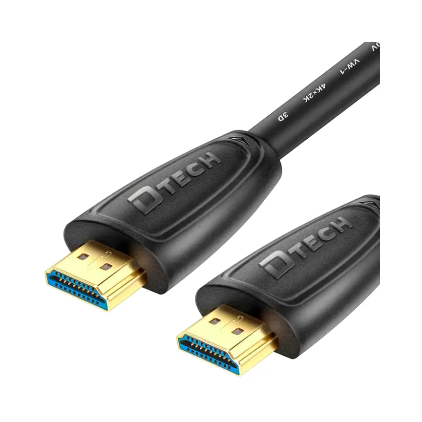 3PCS DTECH Ultra Slim High Speed 4K 3D 2m HDMI Cable 19+1 Pure Copper Core HDMI Cable 1080P