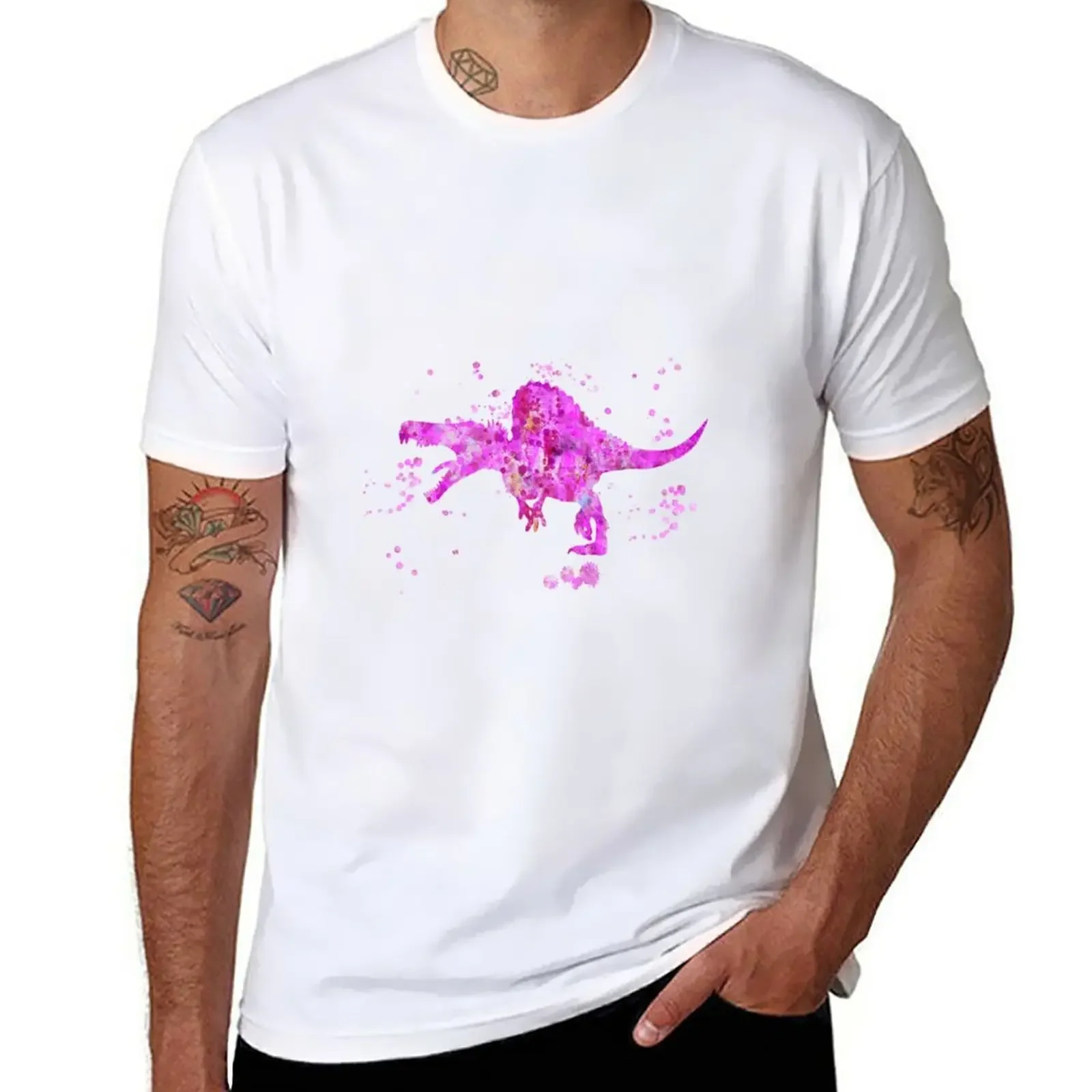 Spinosaurus, watercolor Spinosaurus T-Shirt for a boy customs design your own clothes for men