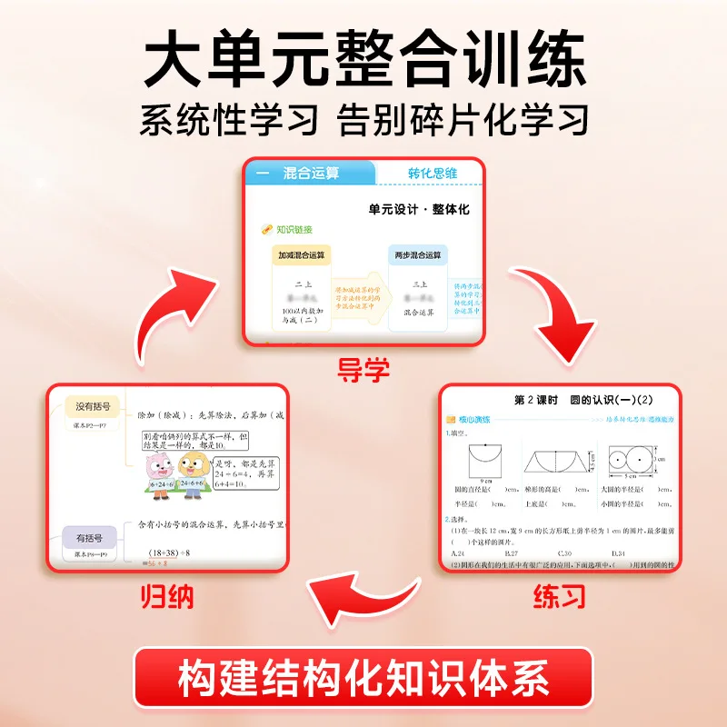 المجلد الأول لخريف 2025 من الدرجة الثانية، كتاب ممارسة الكتب المدرسية، مزامنة الكتب المدرسية الصينية والرياضيات، تعليم الناس