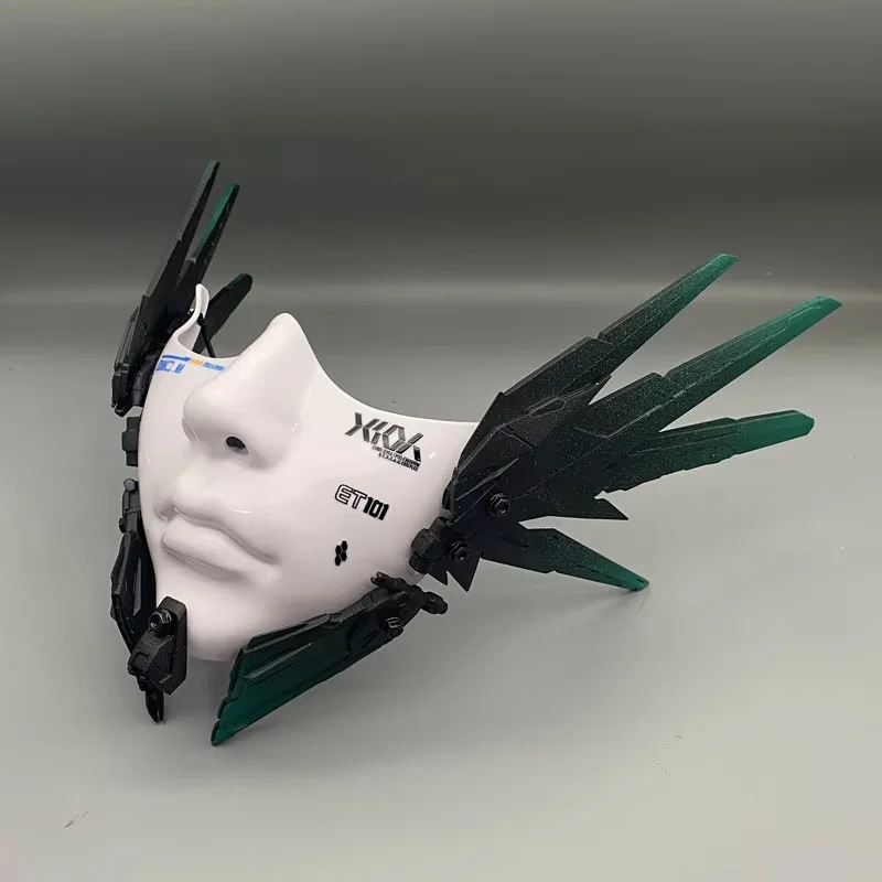 Cyber Punk Masker Met Vleugels Cosplay Mechanische Soldaat Half Gezichtsmasker Halloween Kostuums Mechanisch Masker Party Props Volwassen Gift