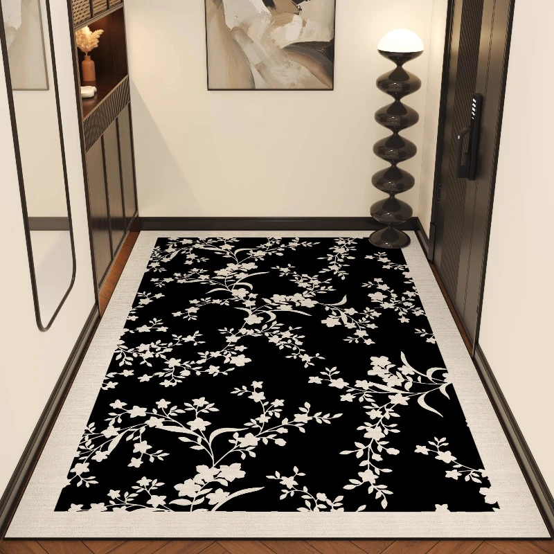 

Коврики во французском стиле для спальни, большая площадь, украшение для гостиной, ковер с цветами, моющийся коврик для гостиной, мягкий коврик для гардероба, противоскользящий ковер