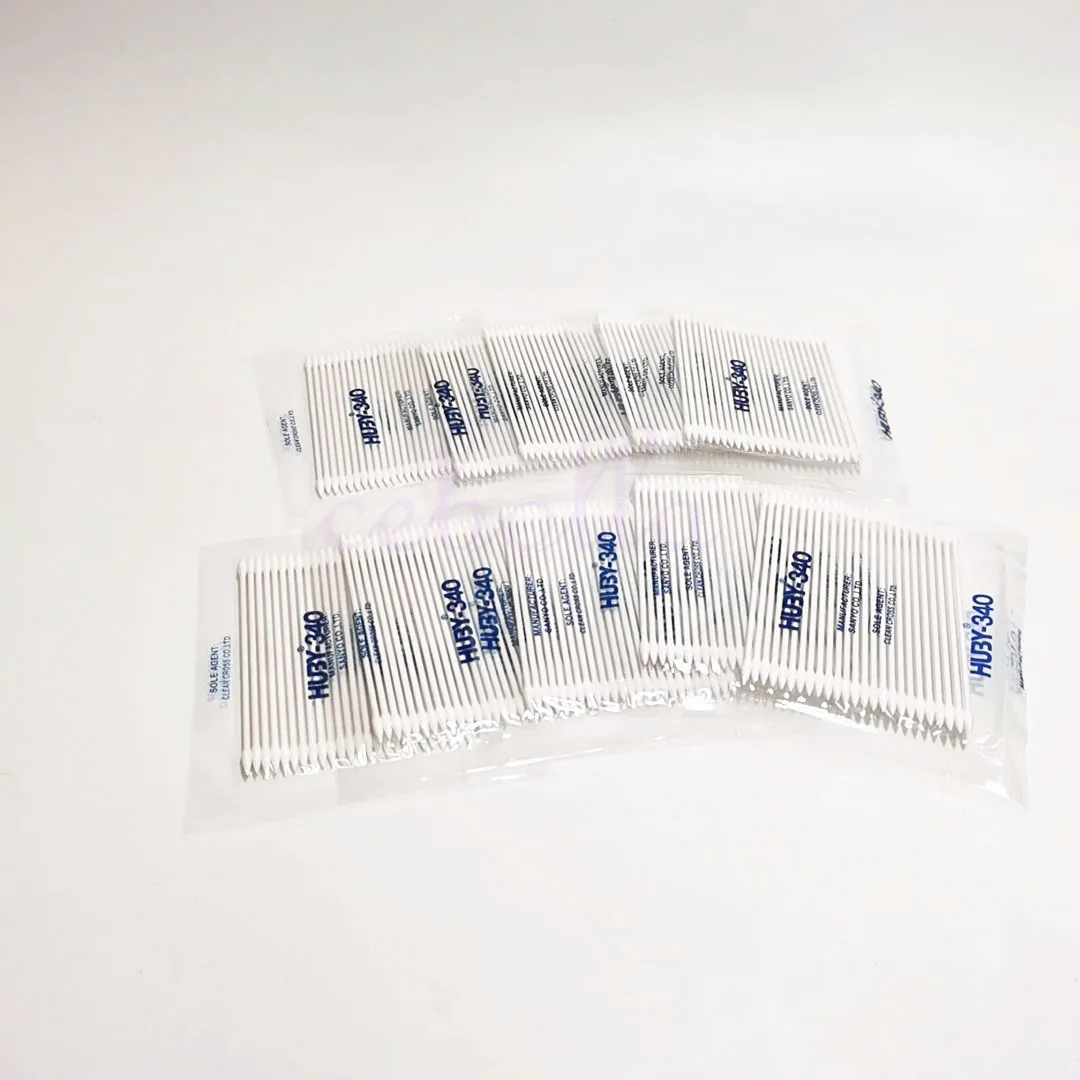 10bags/lot HUBY-340 Fiber Optical  adaptor connector wipe stick Cleaner Dust-free cotton swab BB012 BB013 Free shipping