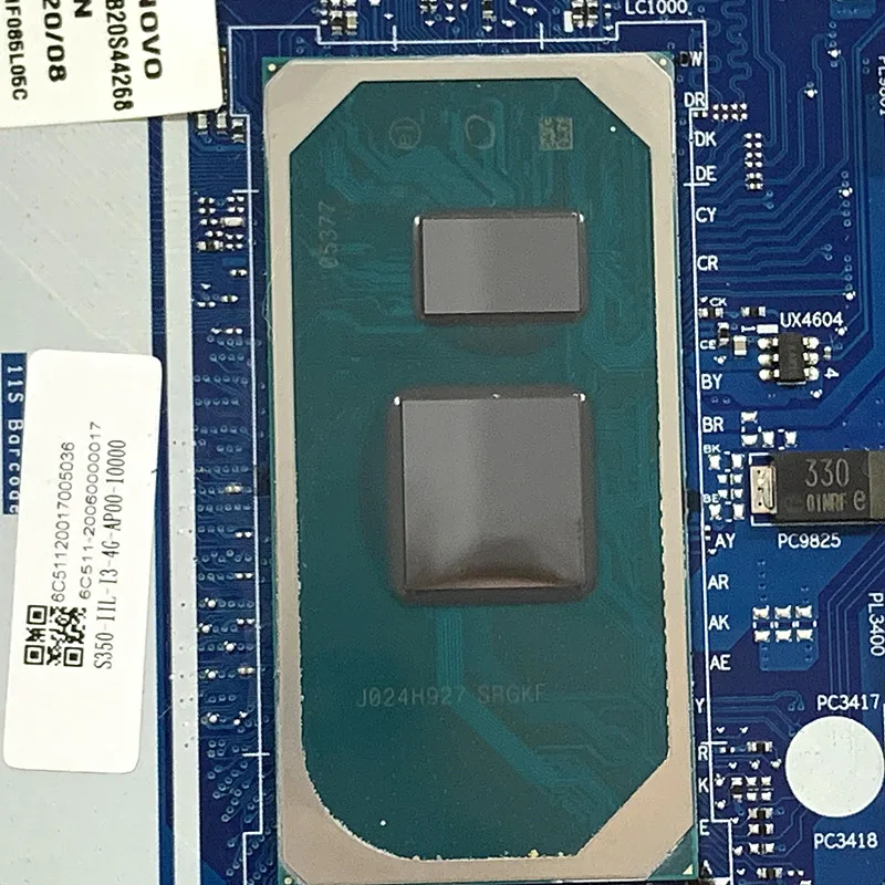 Imagem -05 - Placa-mãe do Portátil para Lenovo Ideapad 4g Ram Gs454 Gs554 Gv450 Gv550 Nm-d031 315iil05 5b20s44268 Srgkf I3-1005g1 4g