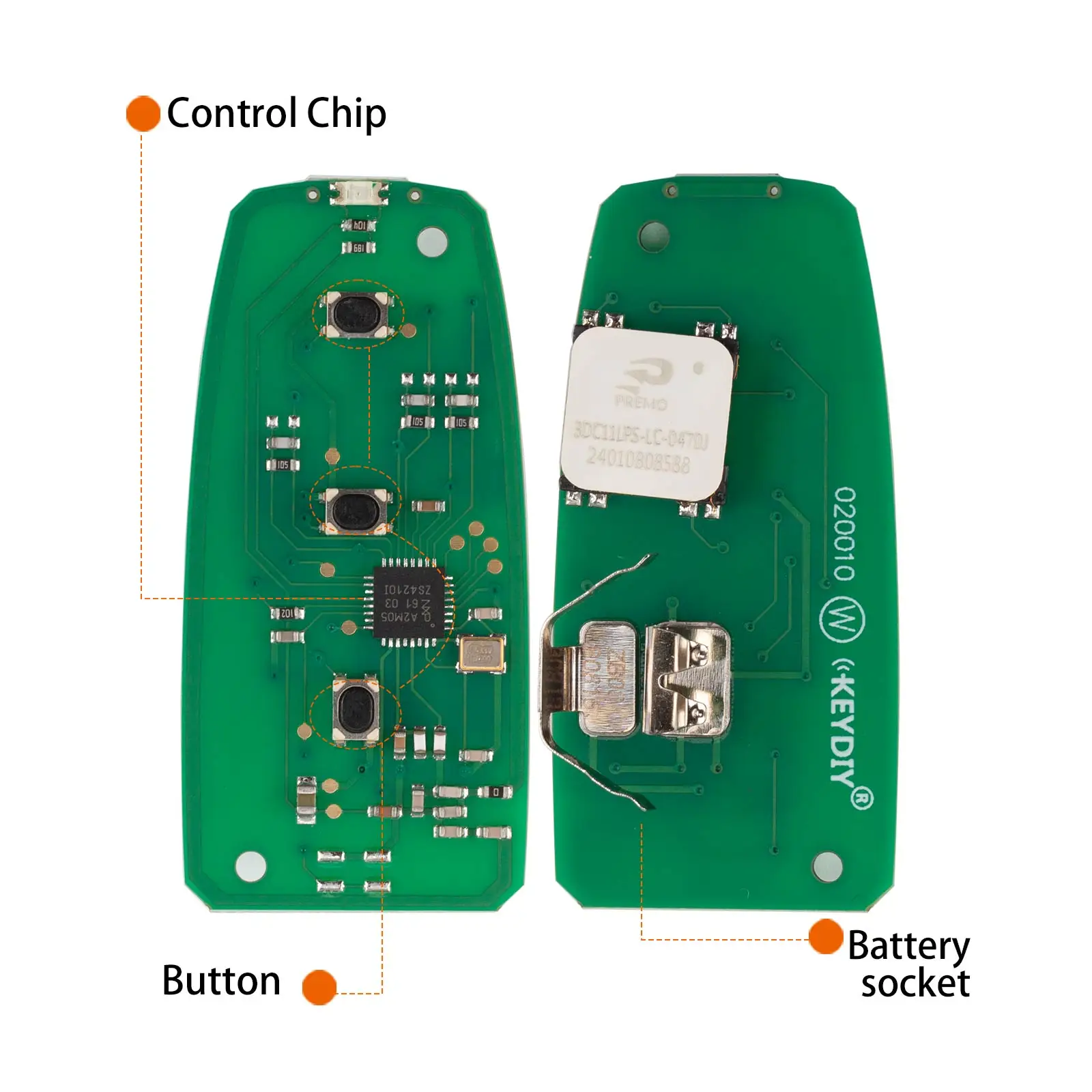KEYDIY KD ZB08-3 Universal Smart Remote Key 3 Buttons Compatible with Audi Type