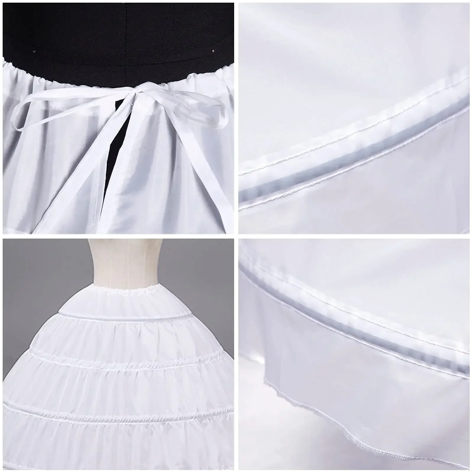 Rok dalam wanita Crinoline, Rok bola, gaun pengantin pernikahan, rok jepit panjang Hoop, rok A-line 6 model A-line, untuk wanita