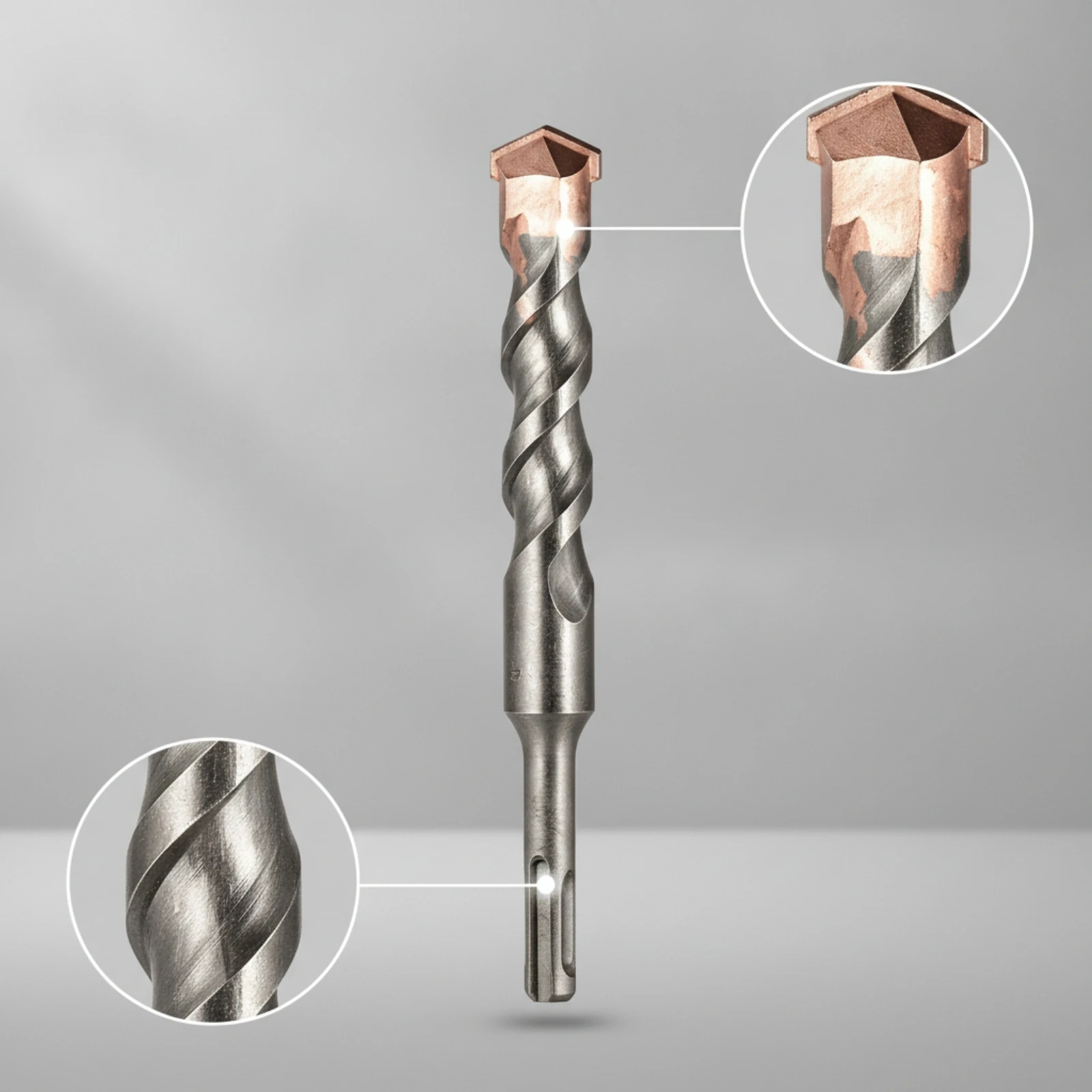 Percussion Drill Bit Pointed Masonry Drill Bit Tool Heavy-Duty Secure Grip for Masons, Wall Renovation