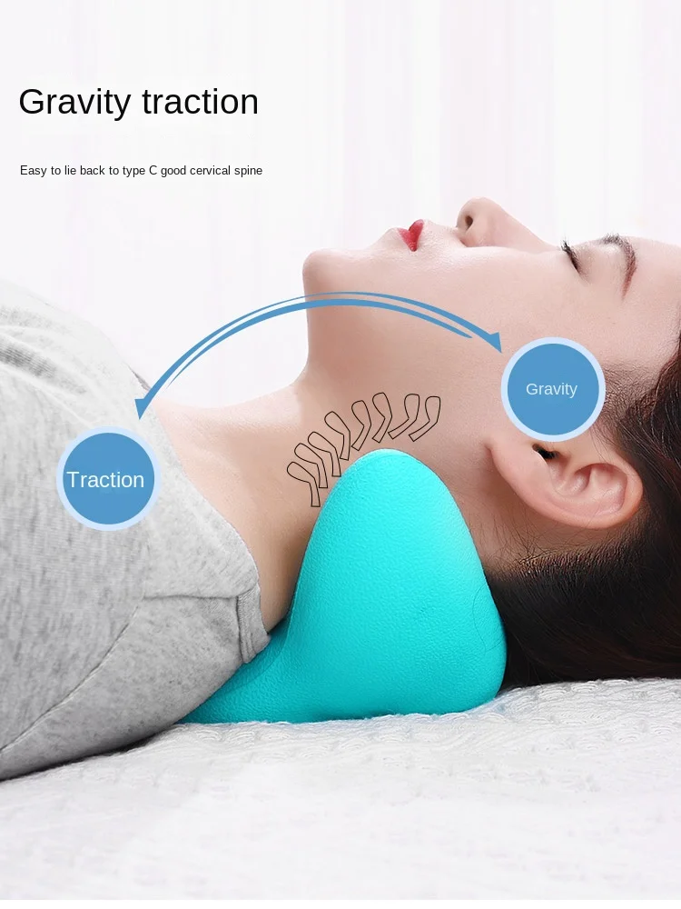 vanzlife Cervical Spine Massage Pillow Shiatsu Pillow Traction Neck Hump Brace Spine Neck Dredging Head Shoulder Neck Massager