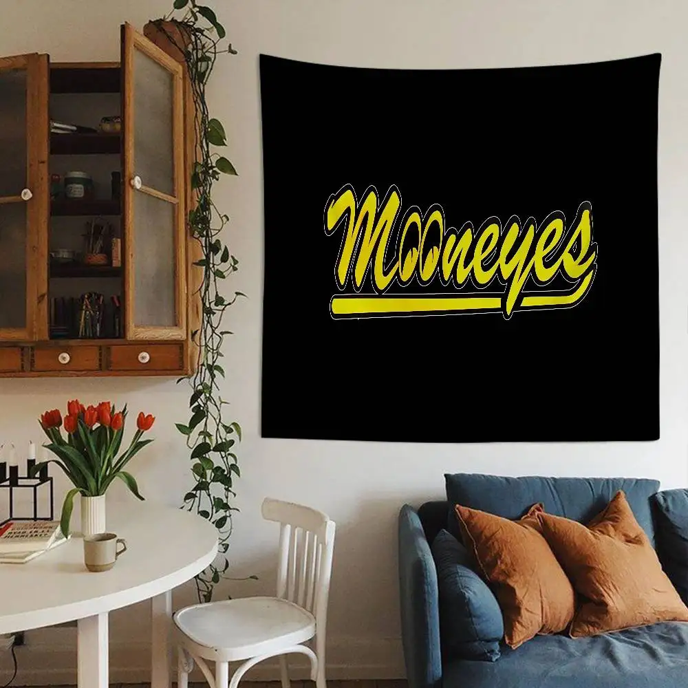 Mooneyes Printed Large Wall Tapestry Hanging Tarot Hippie Wall Rugs Dorm Cheap Hippie Wall Hanging