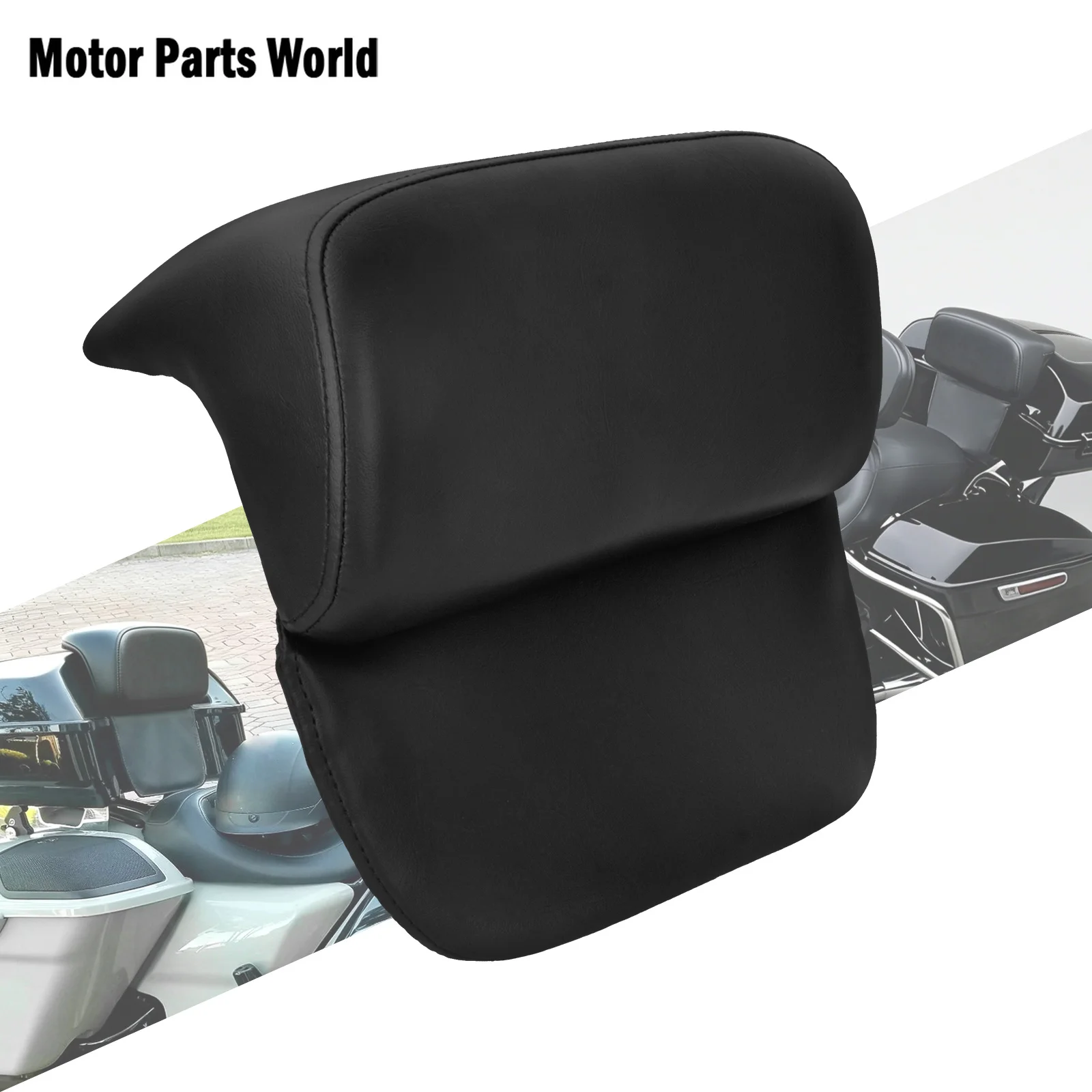 

Motorcycle Chopped Razor Tour Pack Backrest Pad Trunk Cushion Pad PU Plastic For Harley Touring Road Street Electra Glide 14-25