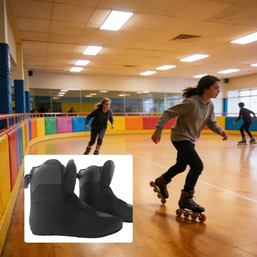 

2 шт. утолщенных дышащих внутренних вкладышей для обуви для катания на коньках и роликовых коньках, специальные чехлы для ног, сменные аксессуары