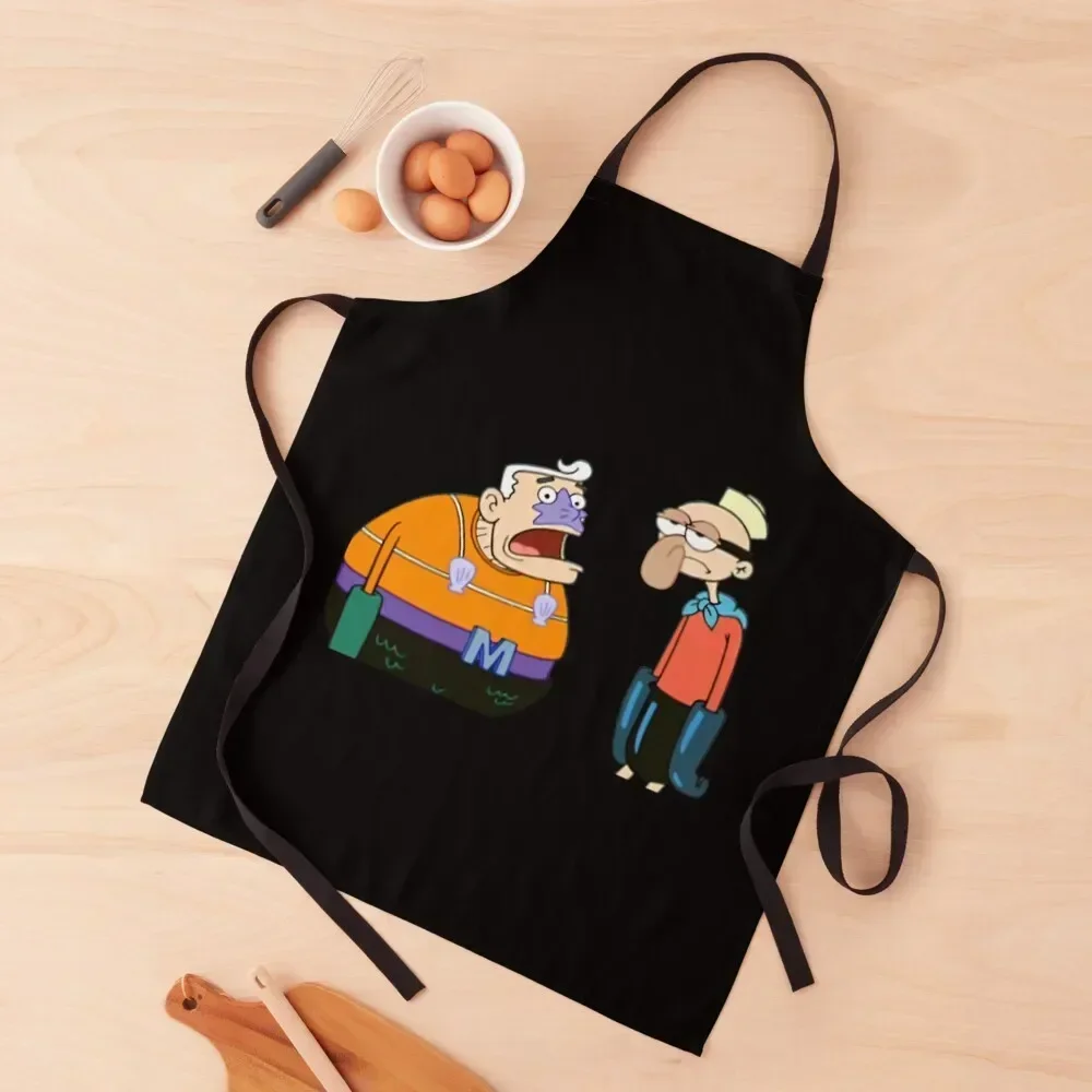 

Mermaid Man and Barnacle . Apron Kitchen Tools Accessories with personal logo Apron