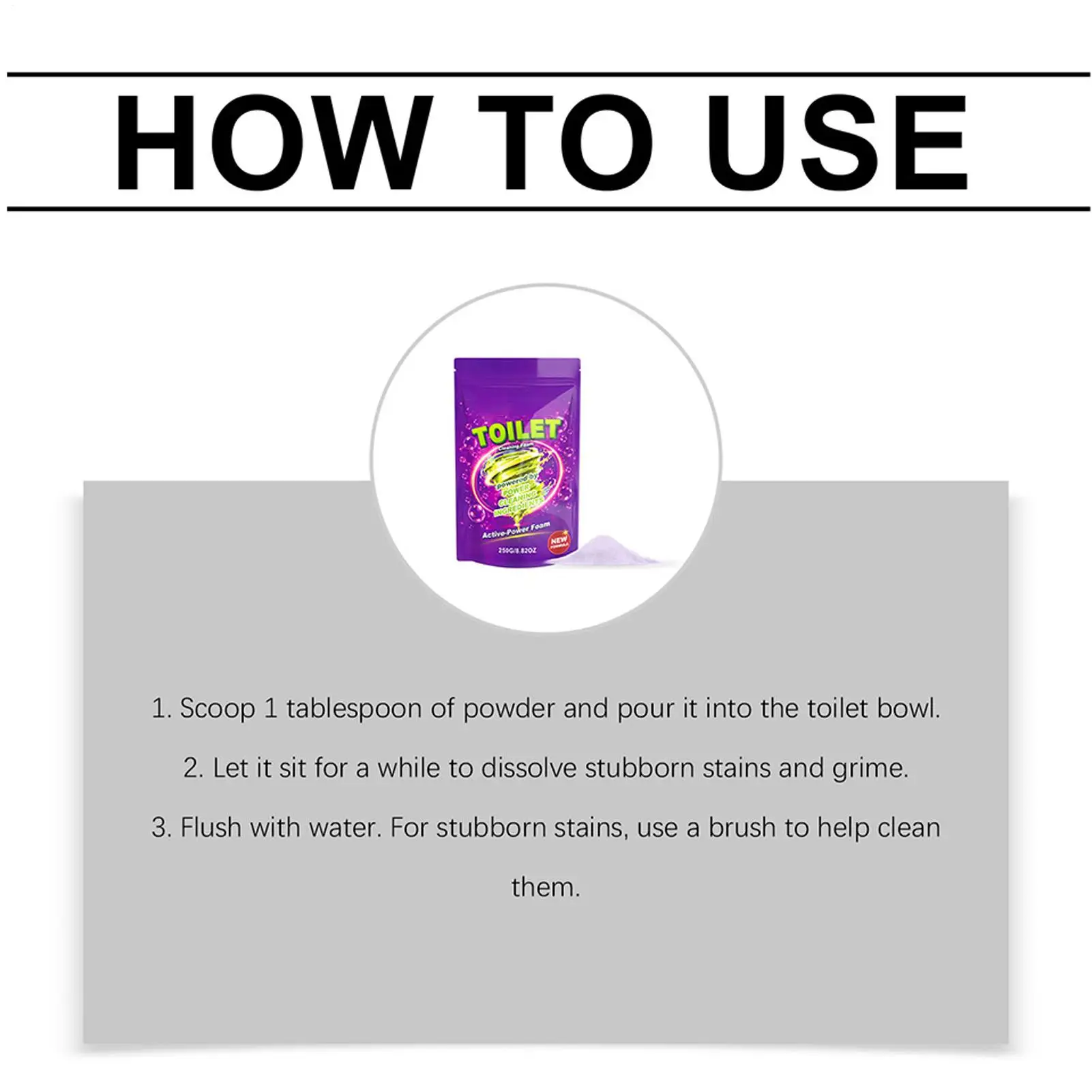Toilet Cleaners Foaming Deep Cleaning Powerful Toilet Bowl Cleaning Powder For Limescale Deposits Mineral-Buildup Home Restroom