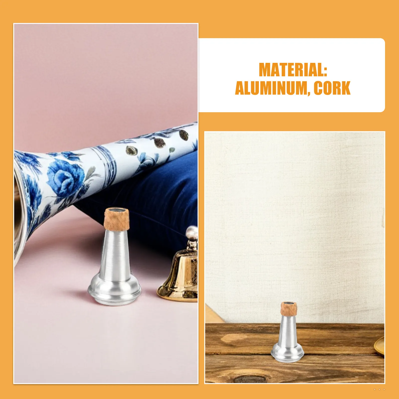 Aluminum Suona Practice Mute Metal Volume Reducer for Home Office Hotel Use Easy Install Remove Suona Sound Dampener Concert