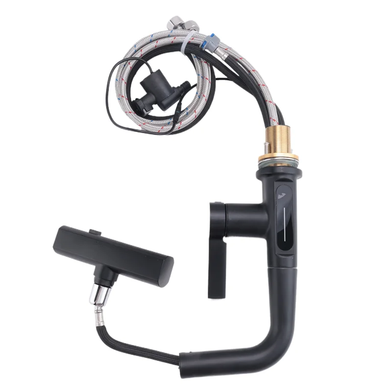 

Luckshopping интеллектуальный цифровой дисплей смесители для холодной и горячей воды смеситель для холодной и горячей воды/выдвижной смеситель вращающаяся раковина подъемный смеситель для раковины