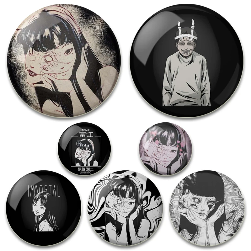 Tomie Junji Ito Unique Art Pins Handmade Gift Brooches Fashion Hat Decor Jewelry Creative Metal Cartoon Women Badge Accessory