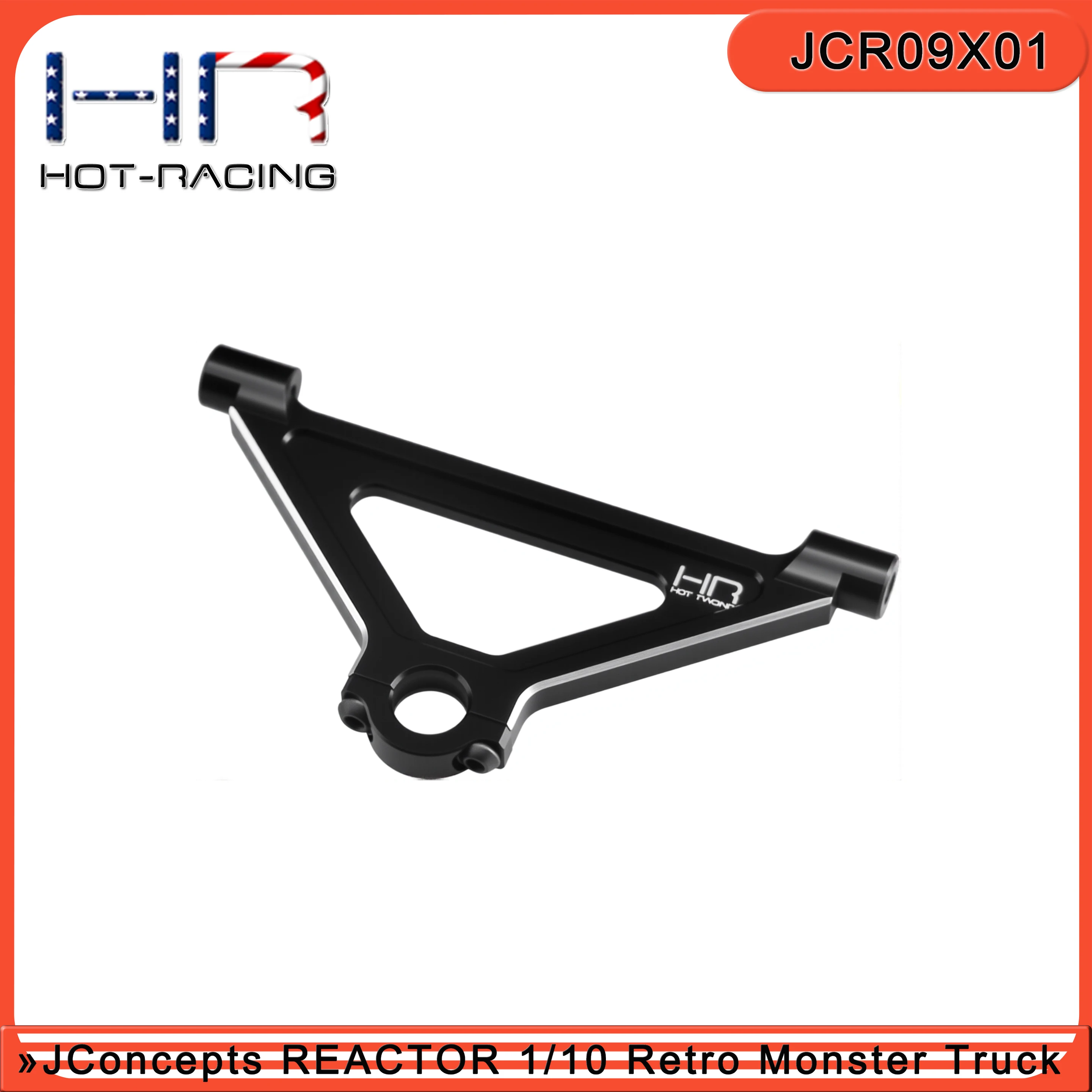 Hot Racing JCR09X01 Alum Gearbox Link Mount Front/Rear for JConcepts Reactor 1/10 Retro MT (verify fit) Replace stock JCO9058