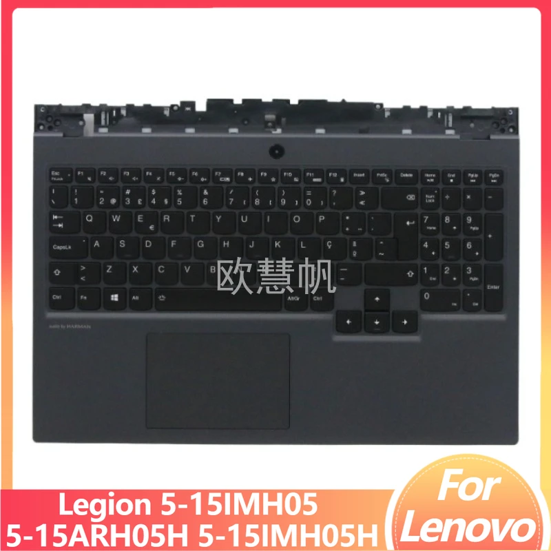 

PT Portuguese Palmrest Upper Case Backlit Keyboard for Lenovo Legion 5-15IMH05 5-15ARH05H 5-15IMH05H Laptop 5CB0Z26788