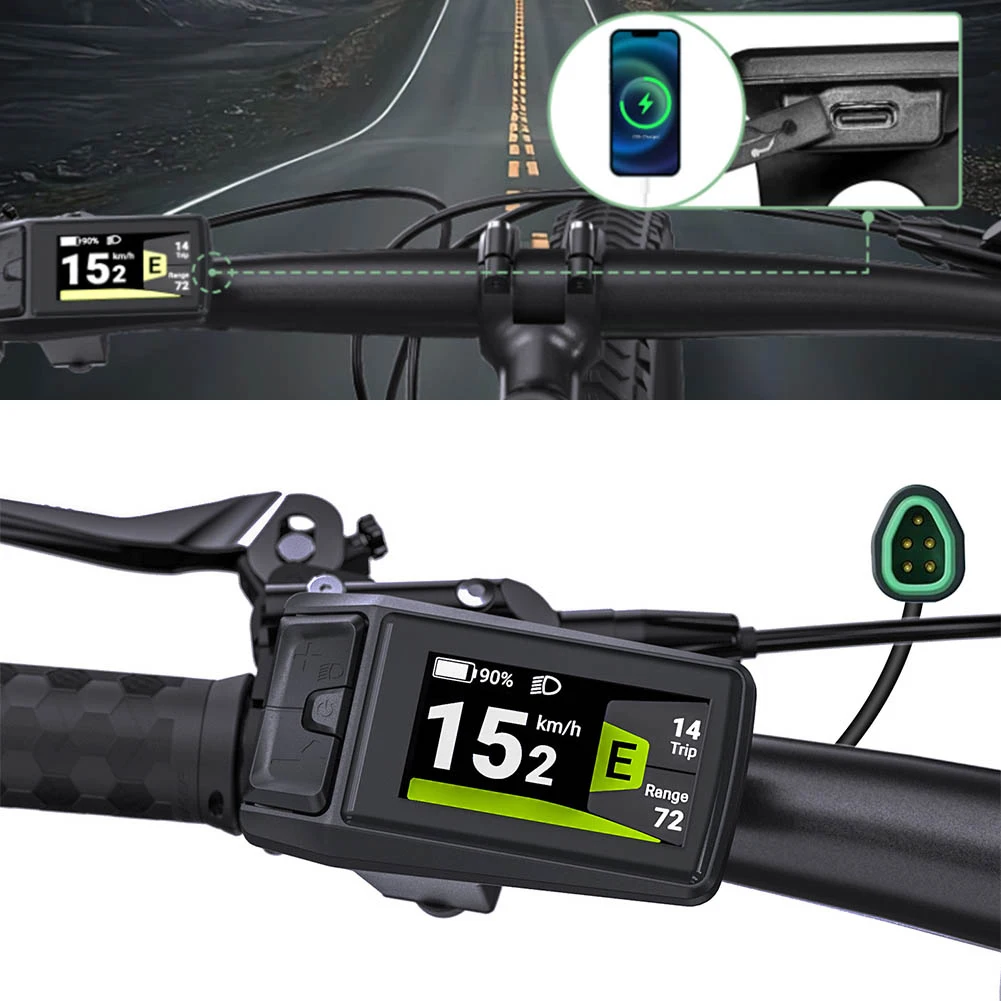 

ЖК-экран CAN протокола Аксессуары для велосипеда Материал ABS Простая установка Легкий дизайн Многофункциональный дисплей