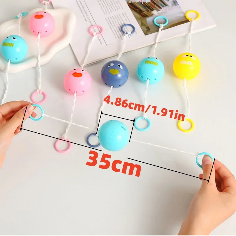 2pcs Luminous Whistle Ball Children's Rotating Flash Flywheel Puzzle Pulling Rope Childhood Creative Stress Relief work out Toy image 4