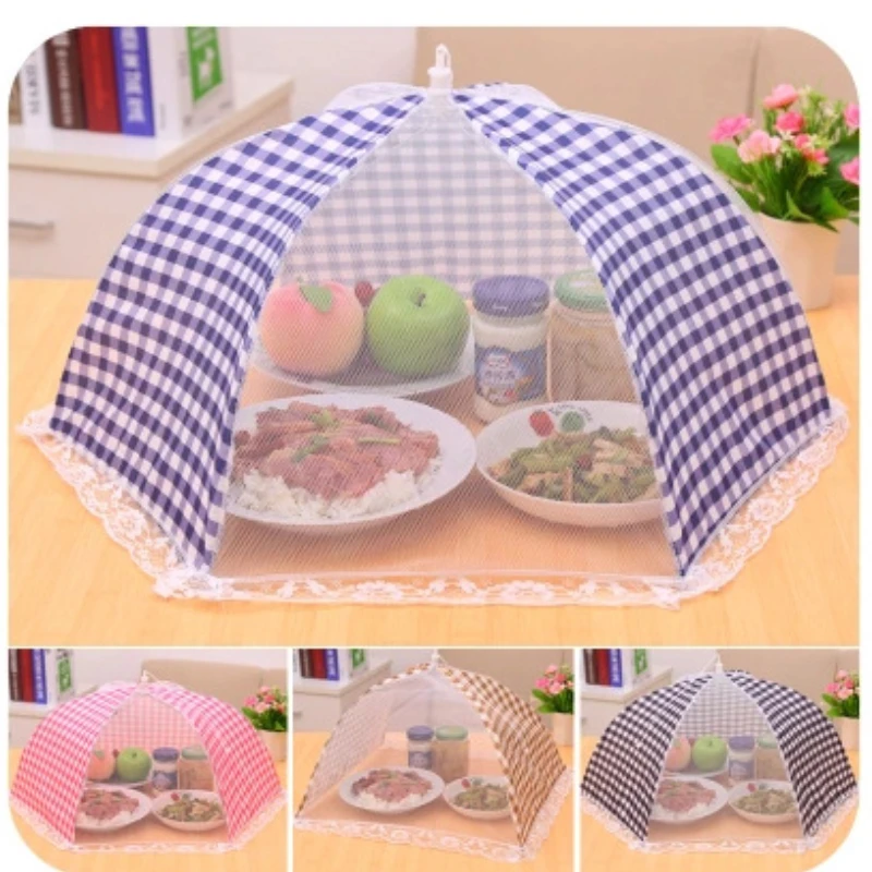 Portable Umbrella Style Food Cover Anti Mosquito Meal Cover Lace Table Home Using Food Cover Kitchen Gadgets Cooking Tools