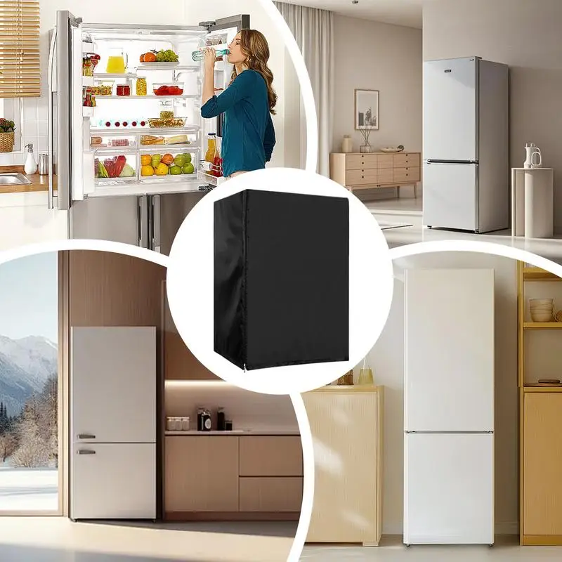 

Пылезащитный чехол для холодильника, водонепроницаемый и пылезащитный чехол на молнии, вертикальный чехол для морозильной камеры, защитная поставка для холодильника