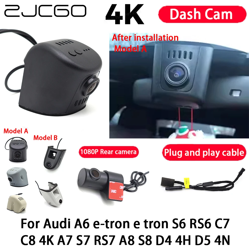 

Car 4K Plug and Play Dash Cam Video Recorder Night Vision for Audi A6 e-tron e tron S6 RS6 C7 C8 4K A7 S7 RS7 A8 S8 D4 4H D5 4N