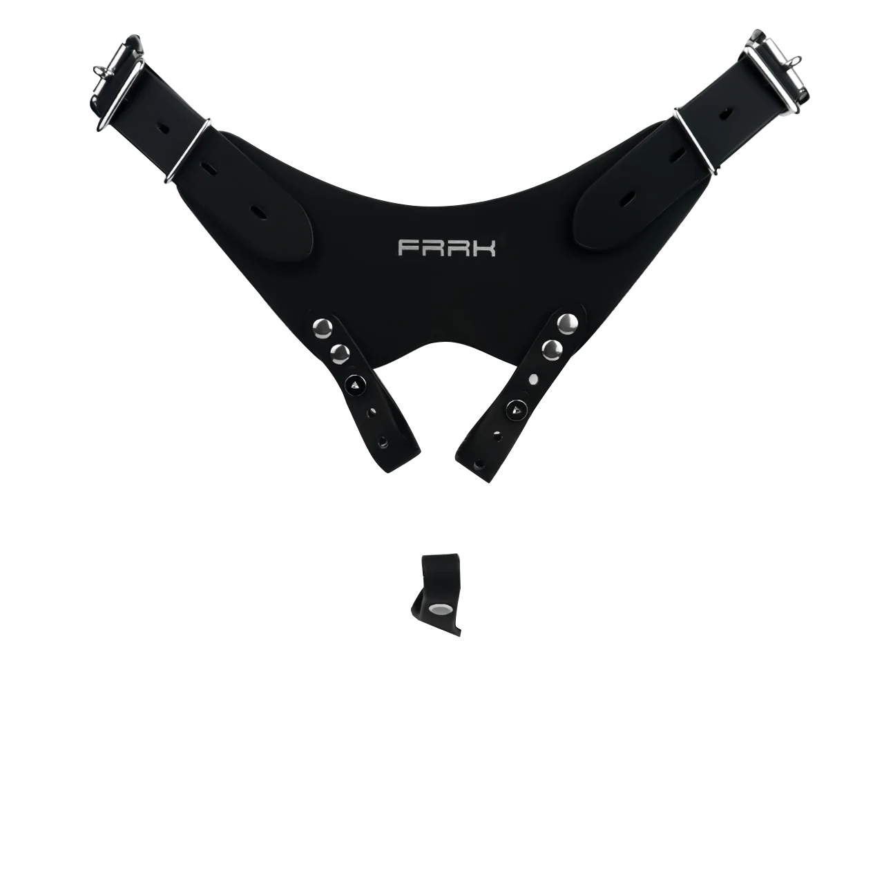 FRRK PU Leather Male Chastity Belt Three Point Sex Underwear Accessories, Three Way Cock Lock Assisted Restraint T-Pants - view 3